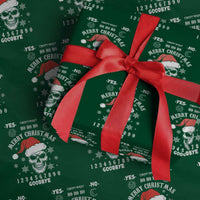 Dark Christmas Spirit Board Wrapping Paper Roll Creepy Merry Xmas Skull and Ouija Horror Holiday - Wonder Print Shop