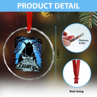 Dark Gothic Christmas Krampus Crystal Glass Ornament TS09