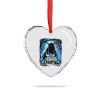 Dark Gothic Christmas Krampus Heart Crystal Glass Ornament - Wonder Print Shop