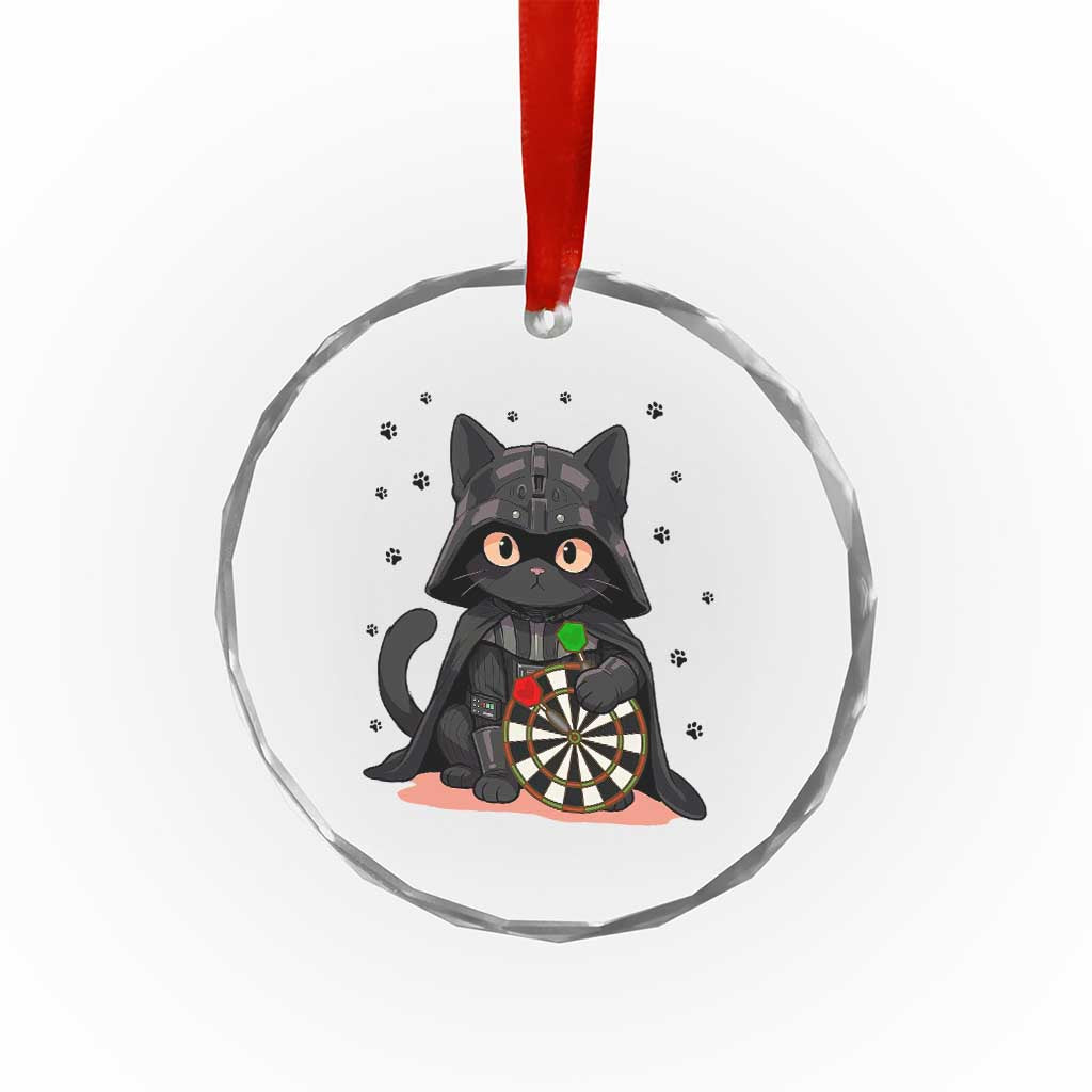 Dark Lord Cat Dartist Gift Crystal Glass Ornament Funny Sci Fi Dart Thrower Gift - Wonder Print Shop