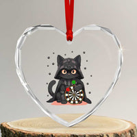 Dark Lord Cat Dartist Gift Heart Crystal Glass Ornament Funny Sci Fi Dart Thrower Gift - Wonder Print Shop