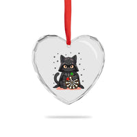 Dark Lord Cat Dartist Gift Heart Crystal Glass Ornament Funny Sci Fi Dart Thrower Gift - Wonder Print Shop