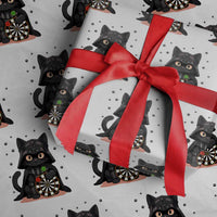 Dark Lord Cat Dartist Gift Wrapping Paper Roll Funny Sci Fi Dart Thrower Gift - Wonder Print Shop