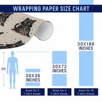 Dark Lord Cat Dartist Gift Wrapping Paper Roll Funny Sci Fi Dart Thrower Gift - Wonder Print Shop