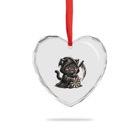 Dark Reaper Cat Throwing Darts Heart Crystal Glass Ornament Funny Pub Game Gift - Wonder Print Shop