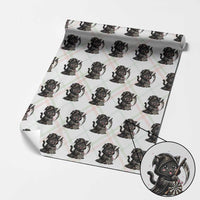 Dark Reaper Cat Throwing Darts Wrapping Paper Roll Funny Pub Game Gift - Wonder Print Shop