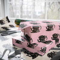 Dark Reaper Cat Throwing Darts Wrapping Paper Roll Funny Pub Game Gift - Wonder Print Shop