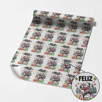 Dartist Feliz Navidart Wrapping Paper Roll Funny Santa Running From Darts Christmas Gift - Wonder Print Shop