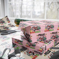 Dartist Feliz Navidart Wrapping Paper Roll Funny Santa Running From Darts Christmas Gift - Wonder Print Shop