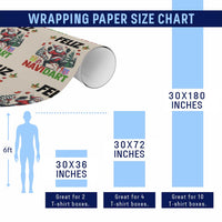 Dartist Feliz Navidart Wrapping Paper Roll Funny Santa Running From Darts Christmas Gift - Wonder Print Shop