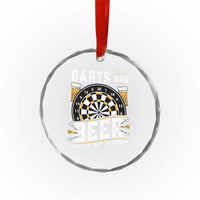 Darts And Beer That Is Why I Am Here Crystal Glass Ornament Funny Pub Game Darts Lover Gift - Wonder Print Shop