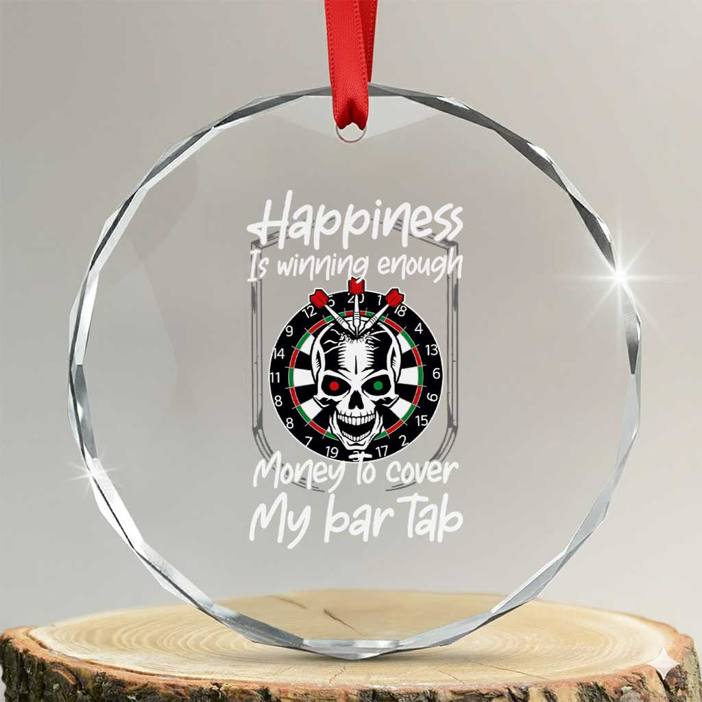 Darts Lover Drinking Game Crystal Glass Ornament Winning Money To Cover My Bar Tab - Wonder Print Shop