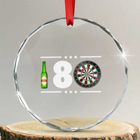 Darts Master 180 And Beer Crystal Glass Ornament Funny Bullseye Shooter Gift - Wonder Print Shop