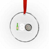 Darts Master 180 And Beer Crystal Glass Ornament Funny Bullseye Shooter Gift - Wonder Print Shop