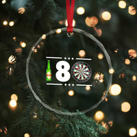 Darts Master 180 And Beer Crystal Glass Ornament Funny Bullseye Shooter Gift - Wonder Print Shop