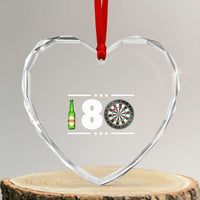 Darts Master 180 And Beer Heart Crystal Glass Ornament Funny Bullseye Shooter Gift - Wonder Print Shop