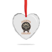Darts Player Champion Heart Crystal Glass Ornament Skull Dartboard Retro Style - Wonder Print Shop