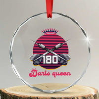 Darts Queen 180 Max Score Crystal Glass Ornament Funny Bullseye Shooter Gift - Wonder Print Shop