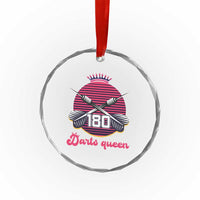 Darts Queen 180 Max Score Crystal Glass Ornament Funny Bullseye Shooter Gift - Wonder Print Shop