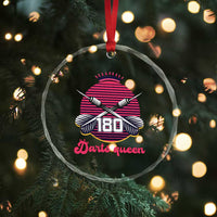 Darts Queen 180 Max Score Crystal Glass Ornament Funny Bullseye Shooter Gift - Wonder Print Shop