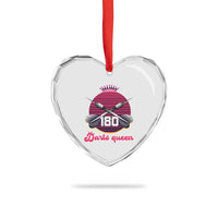 Darts Queen 180 Max Score Heart Crystal Glass Ornament Funny Bullseye Shooter Gift - Wonder Print Shop