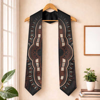 Dashiki and Polynesian Pattern Graduation Stole Afro Pacific Culture Red Version