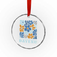Dayenu Passover Jewish Holiday Floral Retro Crystal Glass Ornament It Would Have Been Enough Meaningful Seder Gift