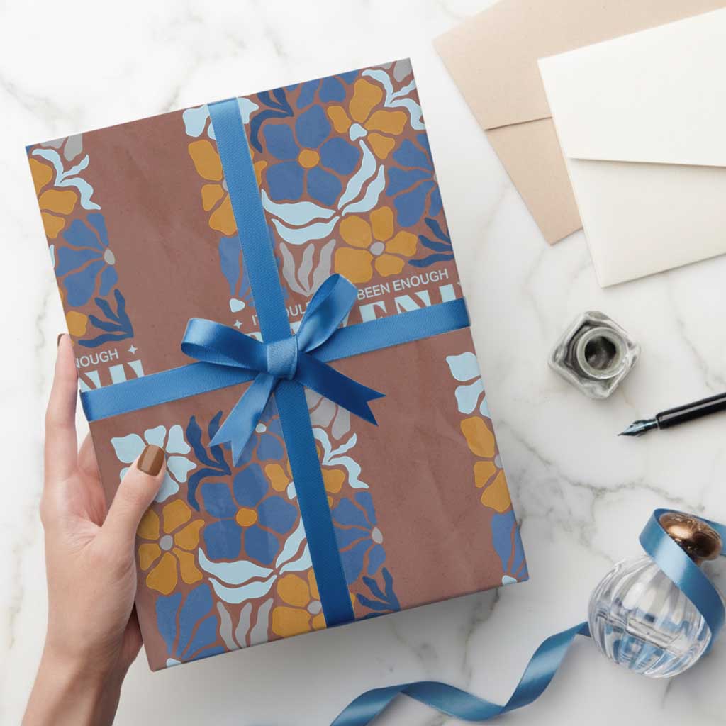 Dayenu Passover Jewish Holiday Floral Retro Wrapping Paper Roll It Would Have Been Enough Meaningful Seder Gift