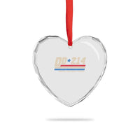 DD-214 Heart Crystal Glass Ornament Armed Forces Military Alumni Vintage Veteran - Wonder Print Shop