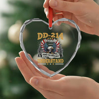 DD214 It Is A Veteran Thing You Wouldnt Understand Heart Crystal Glass Ornament US Veteran Bald Egale - Wonder Print Shop
