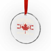 Dear Canada We Hate Him Too Crystal Glass Ornament Vintage Maple Leaf - Wonder Print Shop