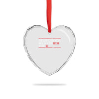 Dear Canada We Hate Him Too Heart Crystal Glass Ornament Canadian Independence - Wonder Print Shop