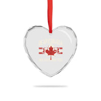 Dear Canada We Hate Him Too Heart Crystal Glass Ornament Vintage Maple Leaf - Wonder Print Shop