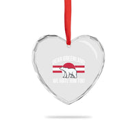 Dear Greenland We Hate Him Too Heart Crystal Glass Ornament Polar Bear Political Protest