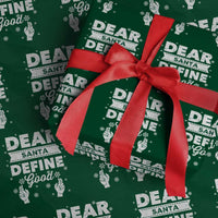 Dear Santa Christmas Wrapping Paper Roll Naughty Nice Funny Funny Family Xmas Pajamas - Wonder Print Shop