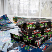 Dear Santa My Sister Did It Funny Christmas Wrapping Paper Roll Boys Girls Kids - Wonder Print Shop