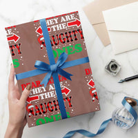Dear Santa They Naughty Ones Wrapping Paper Roll Christmas Red Plaid Pajamas PJ Xmas Gifts - Wonder Print Shop