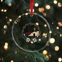 Death Could Not Hold Him Jesus Christian Easter Crystal Glass Ornament He Is Risen Faith Message