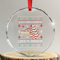 Debbies Christmas Tree Cake Crystal Glass Ornament Out Here Lookin Like A Snack - Wonder Print Shop