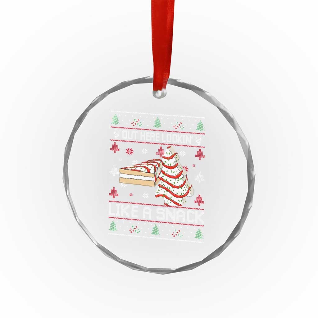 Debbies Christmas Tree Cake Crystal Glass Ornament Out Here Lookin Like A Snack - Wonder Print Shop