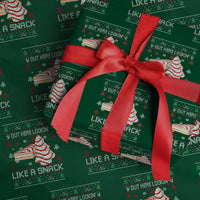 Debbies Christmas Tree Cake Wrapping Paper Roll Out Here Lookin Like A Snack - Wonder Print Shop
