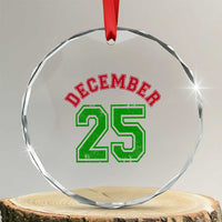 December 25 Christmas Sport Jersey Number Xmas Crystal Glass Ornament - Wonder Print Shop