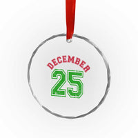 December 25 Christmas Sport Jersey Number Xmas Crystal Glass Ornament - Wonder Print Shop