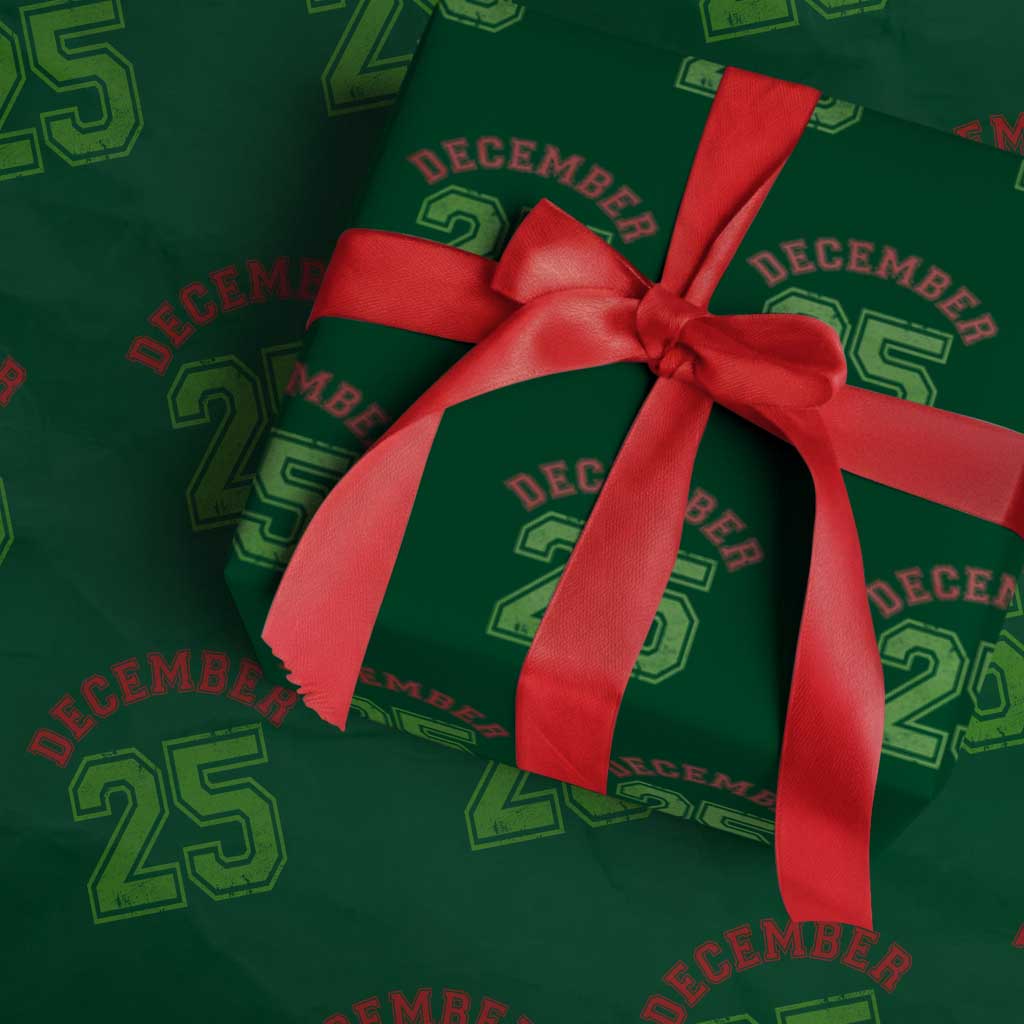 December 25 Christmas Sport Jersey Number Xmas Wrapping Paper Roll - Wonder Print Shop