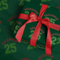 December 25 Christmas Sport Jersey Number Xmas Wrapping Paper Roll - Wonder Print Shop