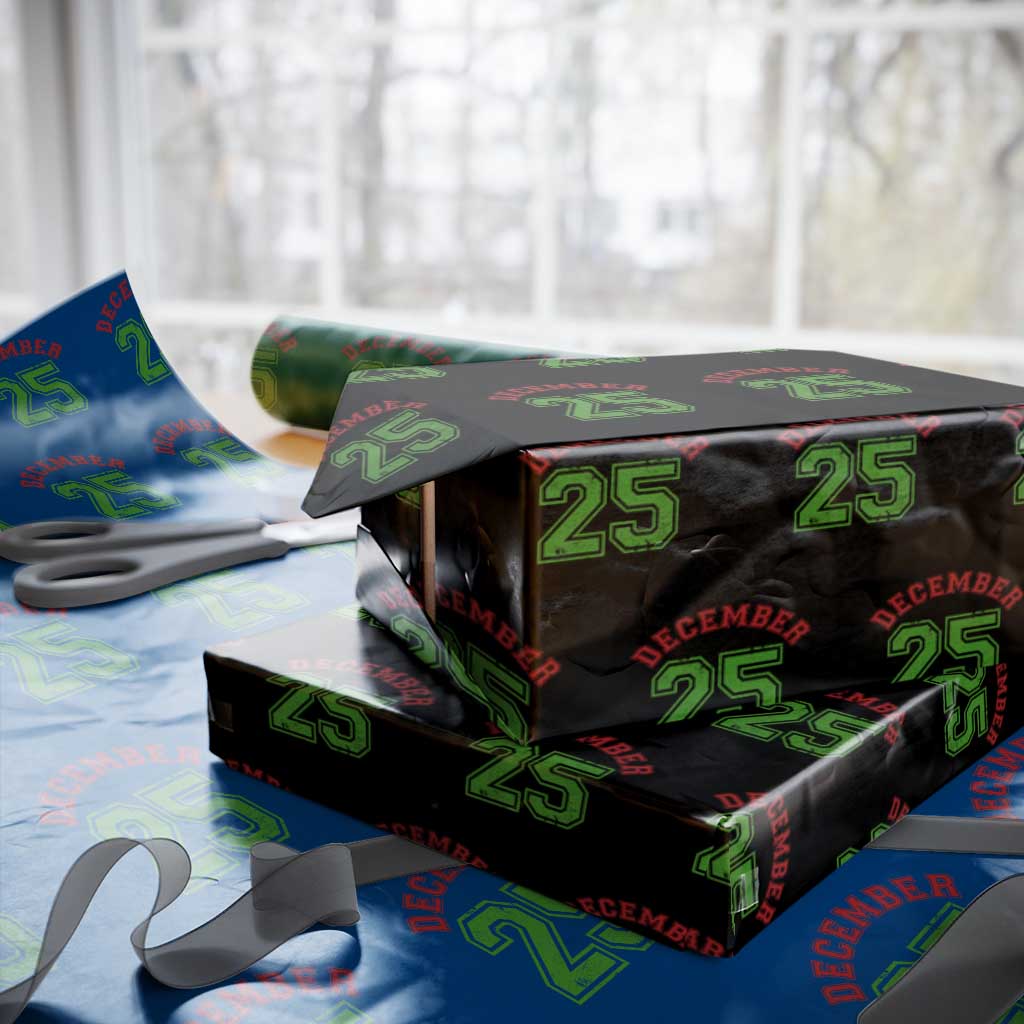 December 25 Christmas Sport Jersey Number Xmas Wrapping Paper Roll - Wonder Print Shop