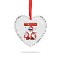 December 25 Heart Crystal Glass Ornament Funny Santa Says Christmas - Wonder Print Shop