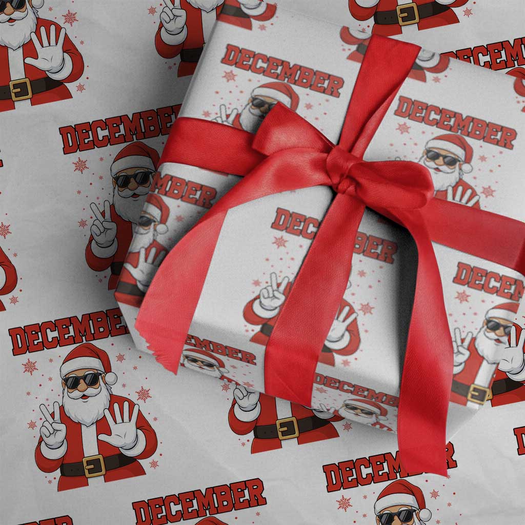 December 25 Wrapping Paper Roll Funny Santa Says Christmas - Wonder Print Shop