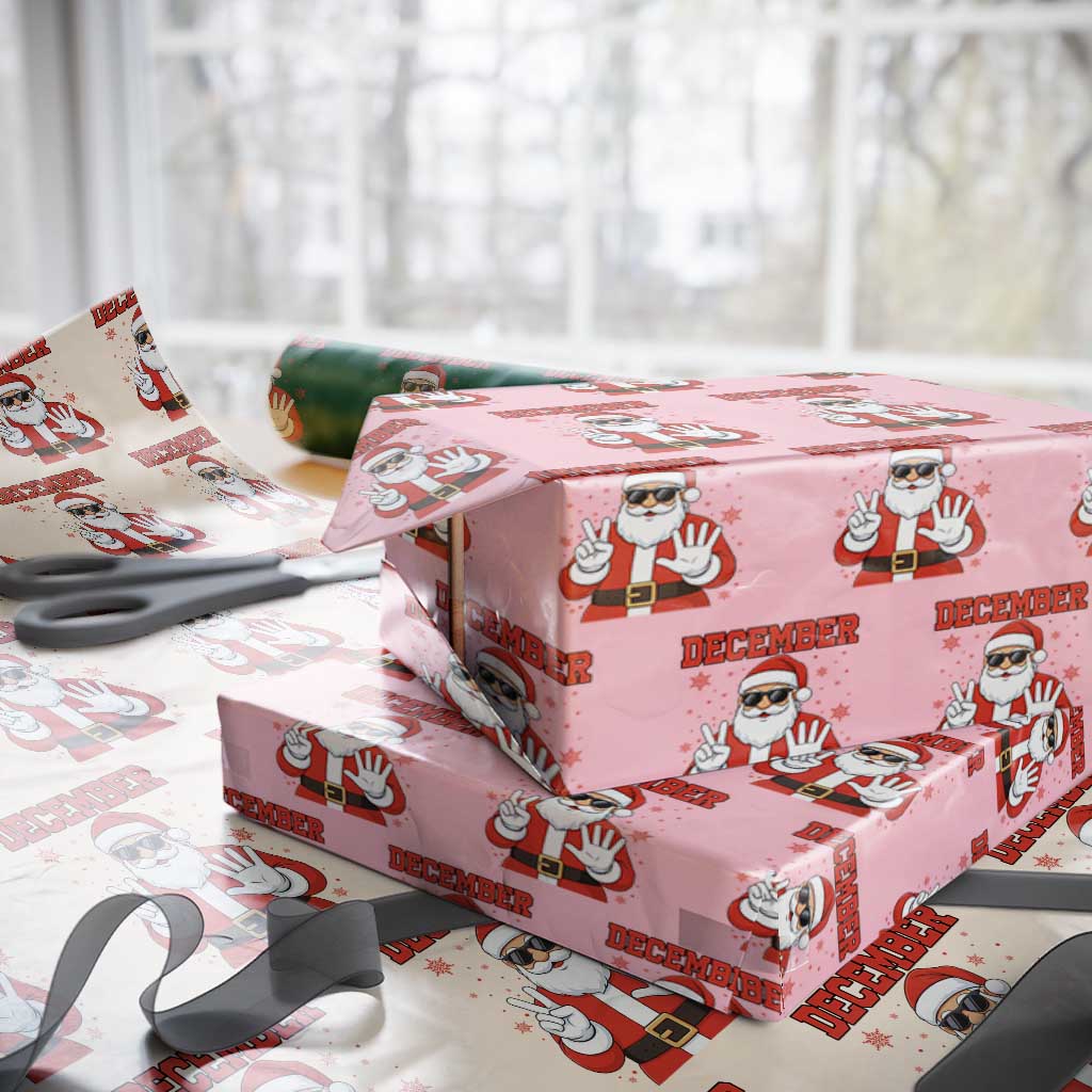 December 25 Wrapping Paper Roll Funny Santa Says Christmas - Wonder Print Shop