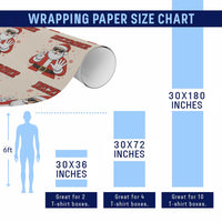 December 25 Wrapping Paper Roll Funny Santa Says Christmas - Wonder Print Shop